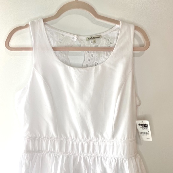 Charlotte Russe White Eyelet Dress in Size Large - Picture 3 of 13